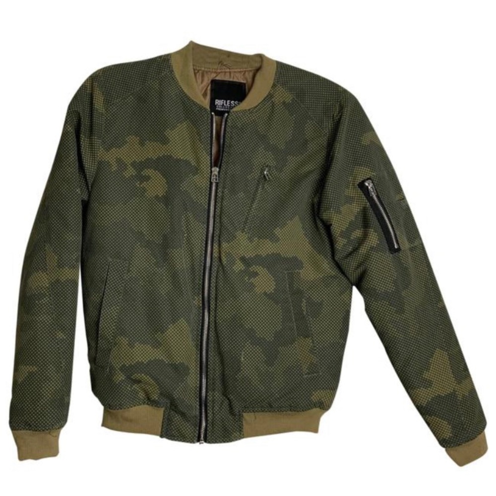 Md Riflessi Collection Army Net Print Bomber - image 1